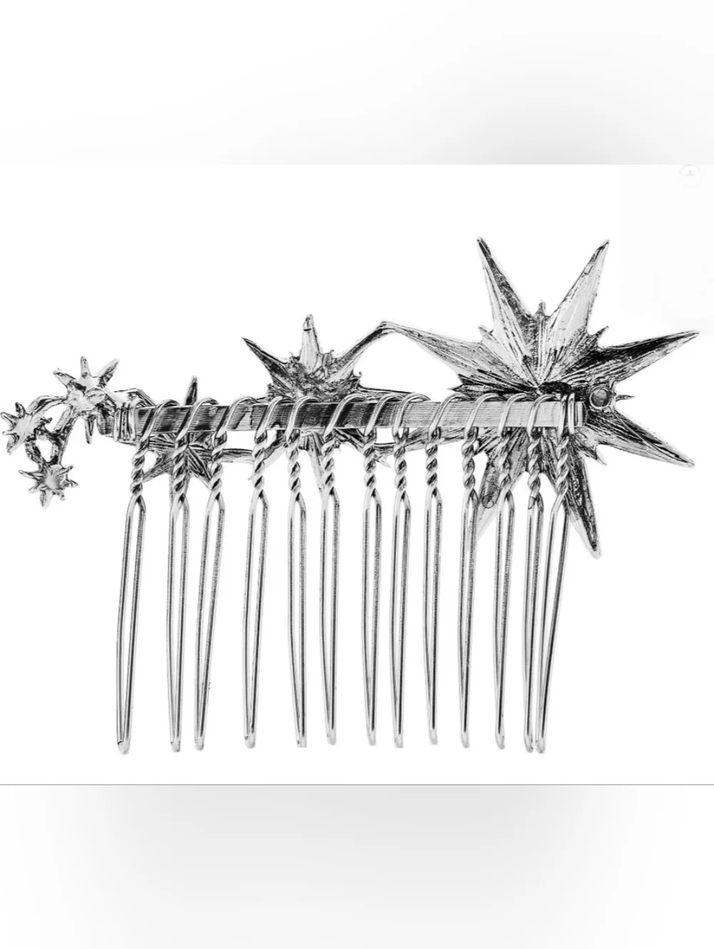 Kristin Ess 2pack Silver embellished‎ celestial mystic sparkly hair combs new